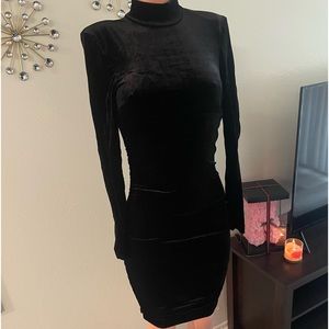 Velvet Dresses (Black, Blue, Tan/White)